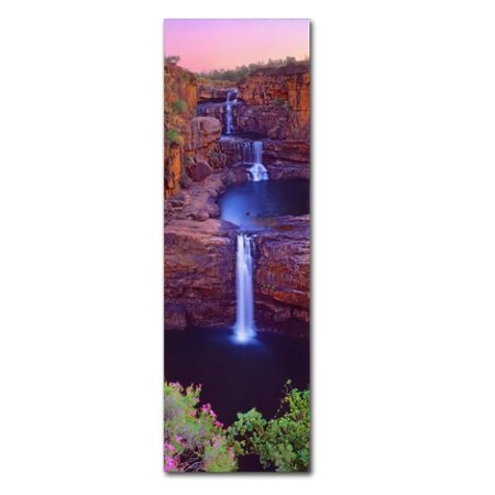 Trademark Fine Art John Xiong 'Red Rock Cascade' Canvas Art, 10x32 ALI0649-C1032GG